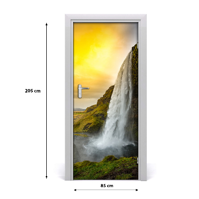 Self-adhesive door wallpaper Home waterfall