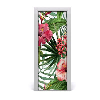 Self-adhesive door veneer Hawaiian pattern