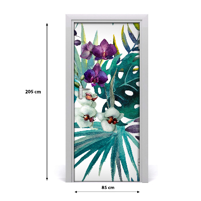 Self-adhesive door veneer Hawaiian pattern