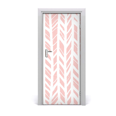 Door wallpaper Herringbone pattern