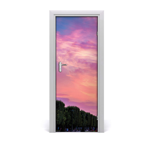 Self-adhesive door wallpaper Eiffel tower