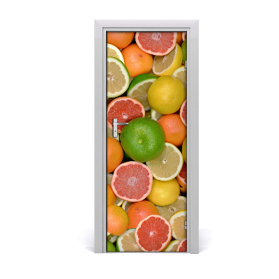 Self-adhesive door sticker Citrus fruits