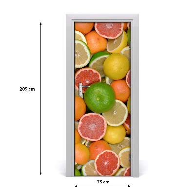 Self-adhesive door sticker Citrus fruits