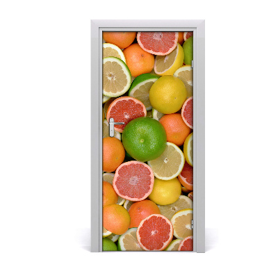 Self-adhesive door sticker Citrus fruits