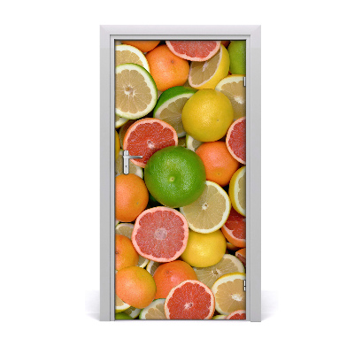 Self-adhesive door sticker Citrus fruits