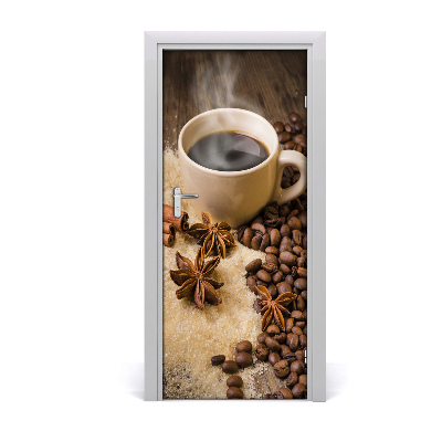 Self-adhesive door sticker Cup of coffee