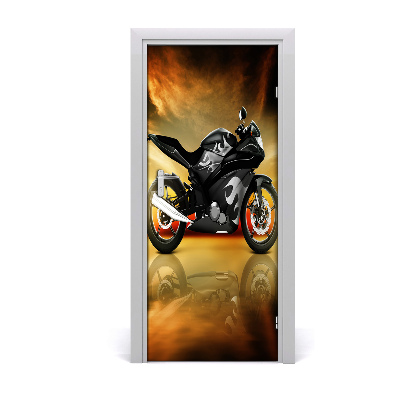 Self-adhesive door wallpaper Sport motorcycle