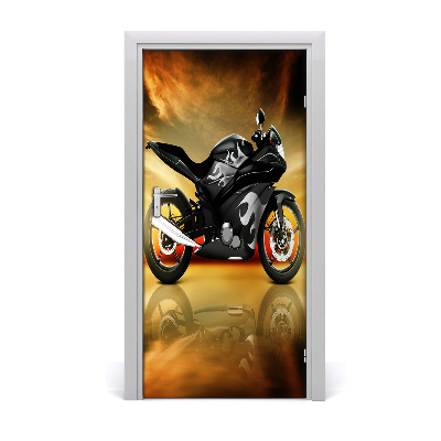 Self-adhesive door wallpaper Sport motorcycle