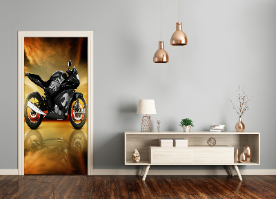 Self-adhesive door wallpaper Sport motorcycle