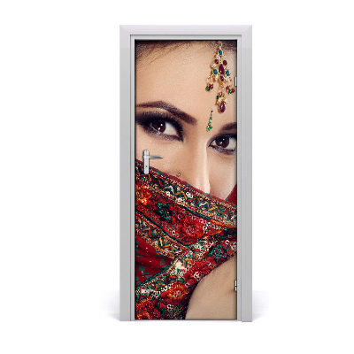 Door wallpaper Indian woman