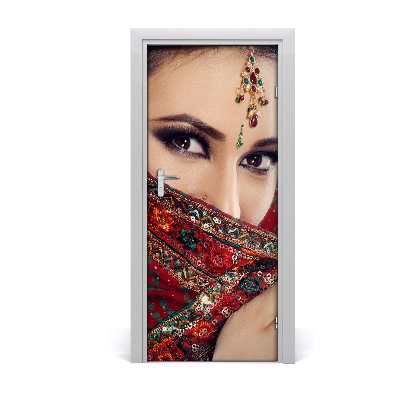 Door wallpaper Indian woman