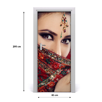 Door wallpaper Indian woman