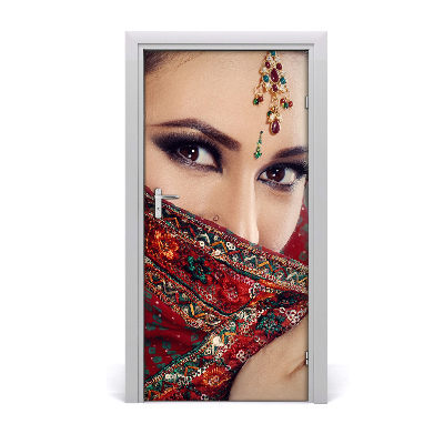 Door wallpaper Indian woman