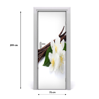 Self-adhesive door sticker Jasmine and vanilla