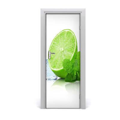 Self-adhesive door sticker Limeka and ice