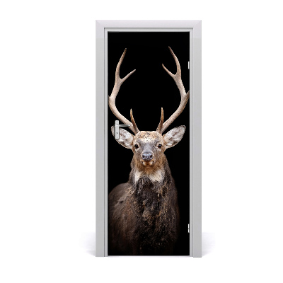 Self-adhesive door sticker The wall of deer