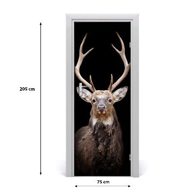 Self-adhesive door sticker The wall of deer