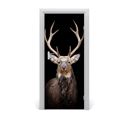 Self-adhesive door sticker The wall of deer