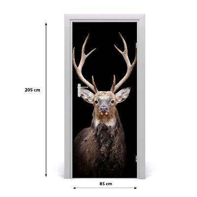 Self-adhesive door sticker The wall of deer