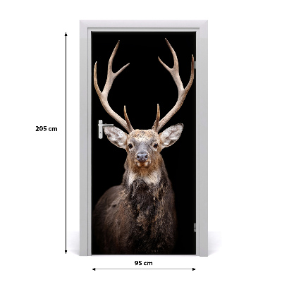 Self-adhesive door sticker The wall of deer