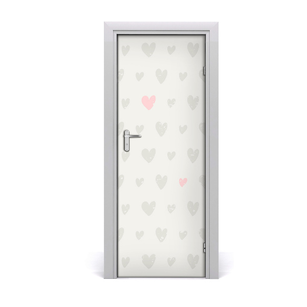 Door wallpaper Hearts background