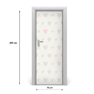 Door wallpaper Hearts background