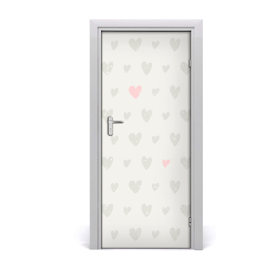 Door wallpaper Hearts background