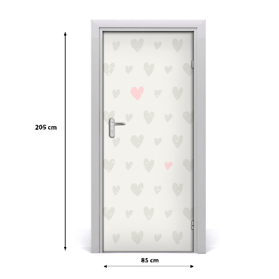 Door wallpaper Hearts background