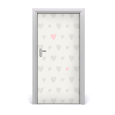 Door wallpaper Hearts background