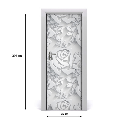 Self-adhesive door wallpaper Roses