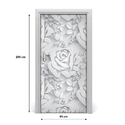 Self-adhesive door wallpaper Roses