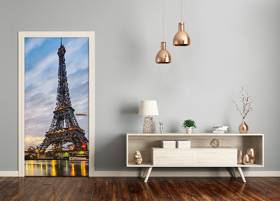 Self-adhesive door wallpaper Eiffel tower