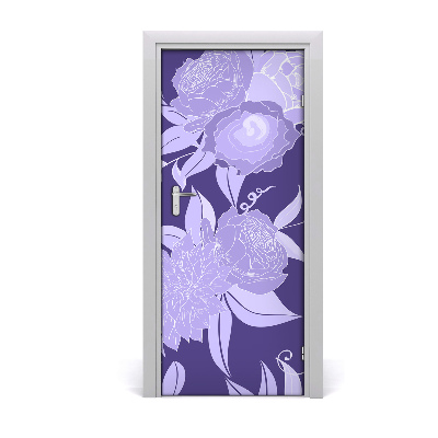 Self-adhesive door veneer Floral pattern