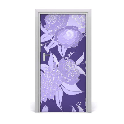 Self-adhesive door veneer Floral pattern