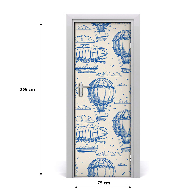 Self-adhesive door sticker Airships and balloons