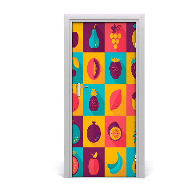 Self-adhesive door sticker Fruits