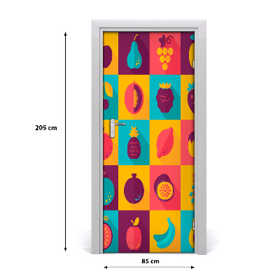 Self-adhesive door sticker Fruits