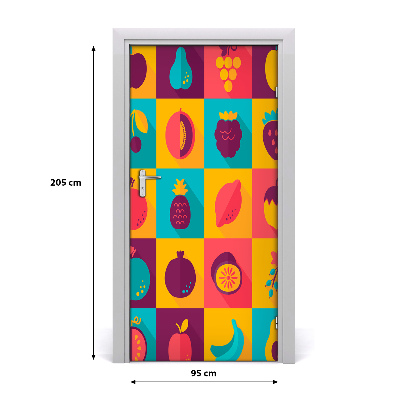 Self-adhesive door sticker Fruits