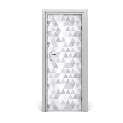 Door wallpaper Gray triangles