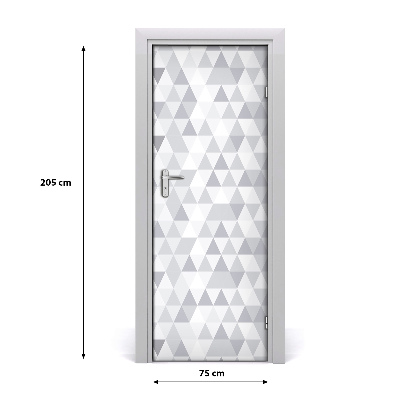 Door wallpaper Gray triangles