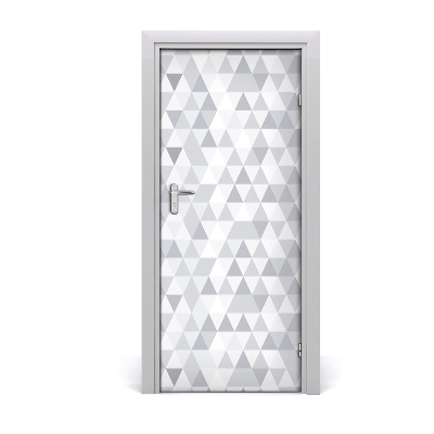 Door wallpaper Gray triangles