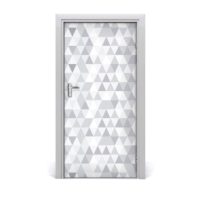 Door wallpaper Gray triangles