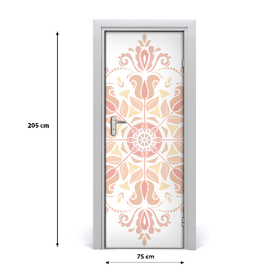 Self-adhesive door sticker Oriental pattern