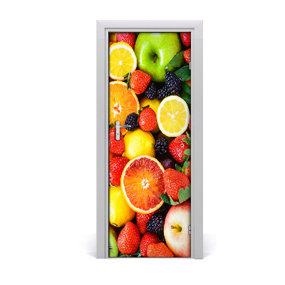 Self-adhesive door sticker Fruits