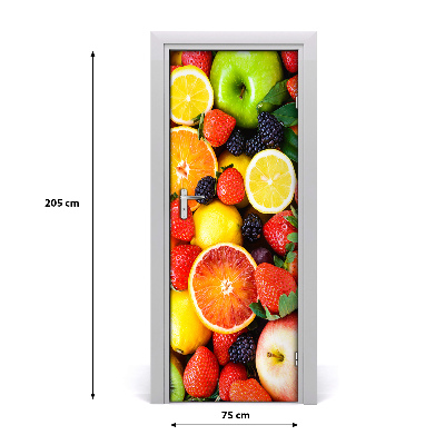 Self-adhesive door sticker Fruits