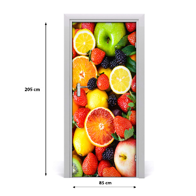 Self-adhesive door sticker Fruits