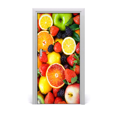 Self-adhesive door sticker Fruits