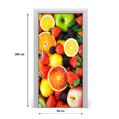 Self-adhesive door sticker Fruits