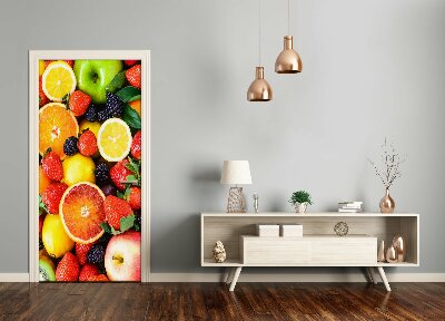 Self-adhesive door sticker Fruits