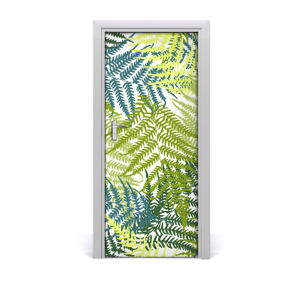 Self-adhesive door veneer Leaves of ferns